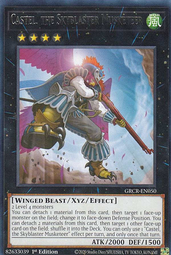 遊戯王 GRCR-EN050 鳥銃士カステル Castel, the Skyblaster Musketeer (英語版 1st Edition レア) The Grand Creators
