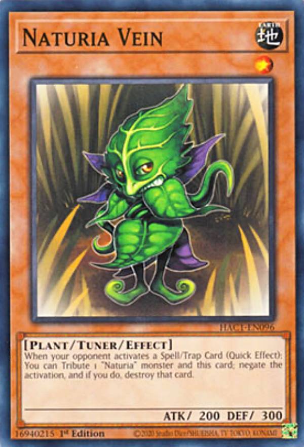 遊戯王 HAC1-EN096 ナチュル・ナーブ Naturia Vein (英語版 1st Edition ノーマル) Hidden Arsenal:Chapter 1【海外品 小傷がある場合もございます】