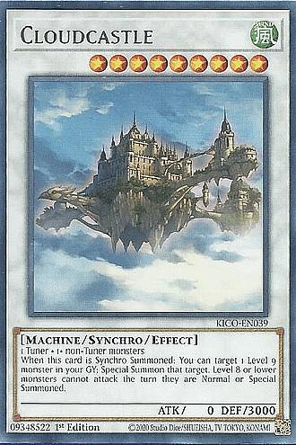 遊戯王 KICO-EN039 浮鵺城 Cloudcastle (英語版 1st Edition レア) King's Court