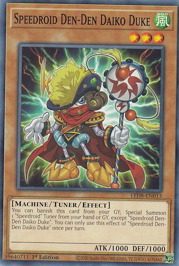 ͷ LED8-EN013 SRš Speedroid Den-Den Daiko Duke (Ѹ 1st Edition Ρޥ) Legendary Duelists Synchro Storm