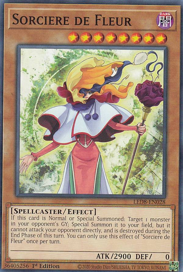 遊戯王 LED8-EN028 時花の魔女-フルール・ド・ソルシエール Sorciere de Fleur (英語版 1st Edition ノーマル) Legendary Duelists Synchro Storm