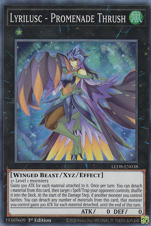 遊戯王 LED8-EN038 LL－プロム・スラッシュ Lyrilusc - Promenade Thrush (英語版 1st Edition スーパーレア) Legendary Duelists Synchro Storm