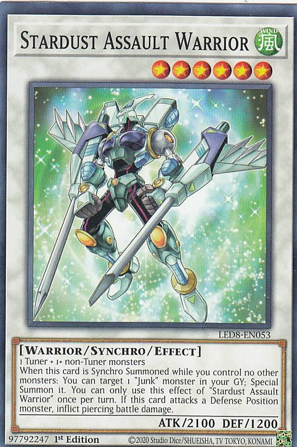 遊戯王 LED8-EN053 スターダスト・アサルト・ウォリアー Stardust Assault Warrior (英語版 1st Edition ノーマル) Legendary Duelists Synchro Storm
