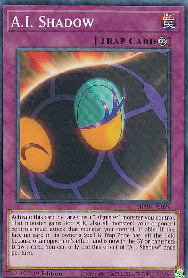 遊戯王 MP21-EN029 Aiシャドー A.I. Shadow (英語版 1st Edition ノーマル) 2021 Tin of Ancient Battles Mega Pack