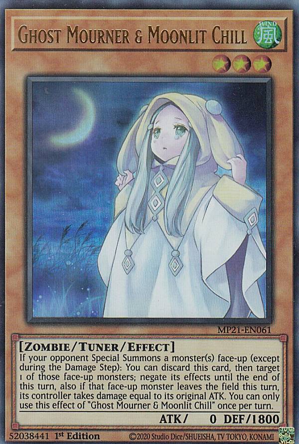 遊戯王 MP21-EN061 朔夜しぐれ Ghost Mourner & Moonlit Chill (英語版 1st Edition ウルトラレア) 2021 Tin of Ancient Battles Mega Pack