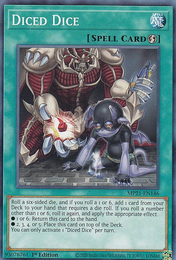 遊戯王 MP21-EN146 賽挑戦 Diced Dice (英語版 1st Edition ノーマル) 2021 Tin of Ancient Battles Mega Pack