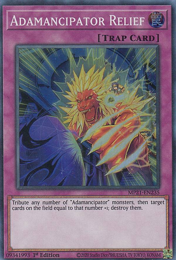 遊戯王 MP21-EN235 魔救の救砕 Adamancipator Relief (英語版 1st Edition スーパーレア) 2021 Tin of Ancient Battles Mega Pack