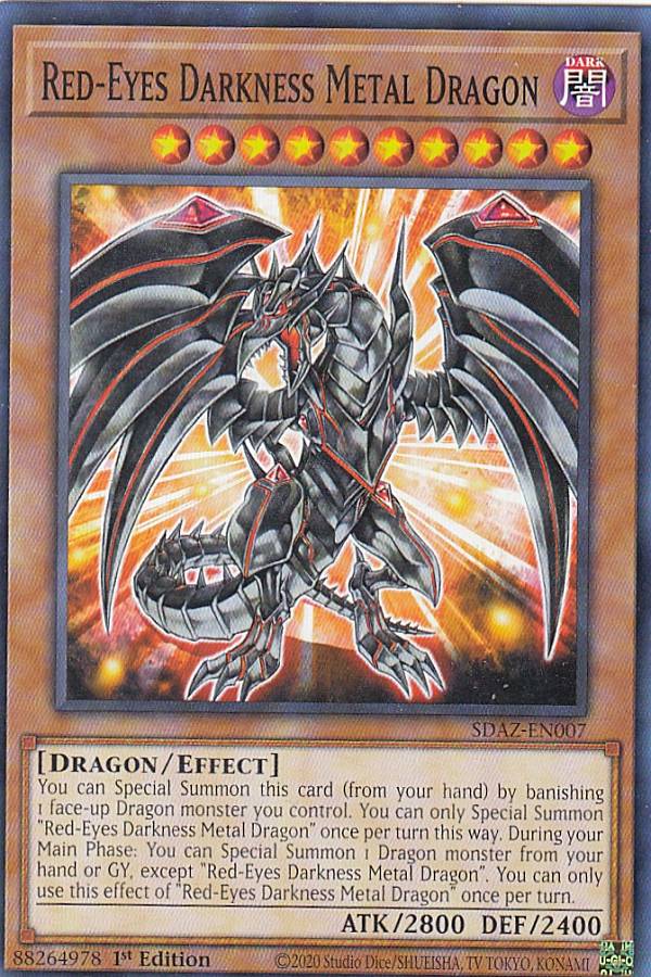 遊戯王 SDAZ-EN007 レッドアイズ ダークネスメタルドラゴン Red-Eyes Darkness Metal Dragon (英語版 1st Edition ノーマル) Structure Deck：Albaz Strike