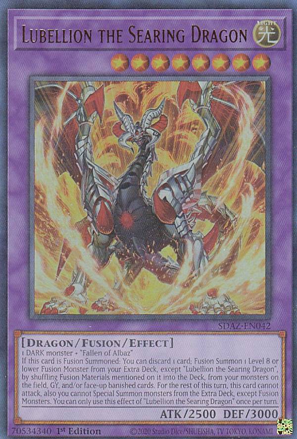 遊戯王 SDAZ-EN042 神炎竜ルベリオン Lubellion the Searing Dragon (英語版 1st Edition ウルトラレア) Structure Deck:Albaz Strike