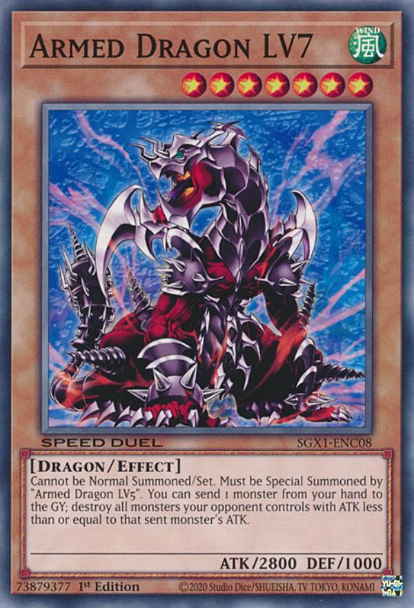 遊戯王 SGX1-ENC08 アームド ドラゴン LV7 Armed Dragon LV7 (英語版 1st Edition ノーマル) Speed Duel GX：Duel Academy Box