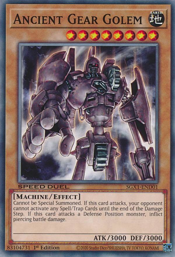 遊戯王 SGX1-END01 古代の機械巨人 Ancient Gear Golem (英語版 1st Edition ノーマル) Speed Duel GX：Duel Academy Box