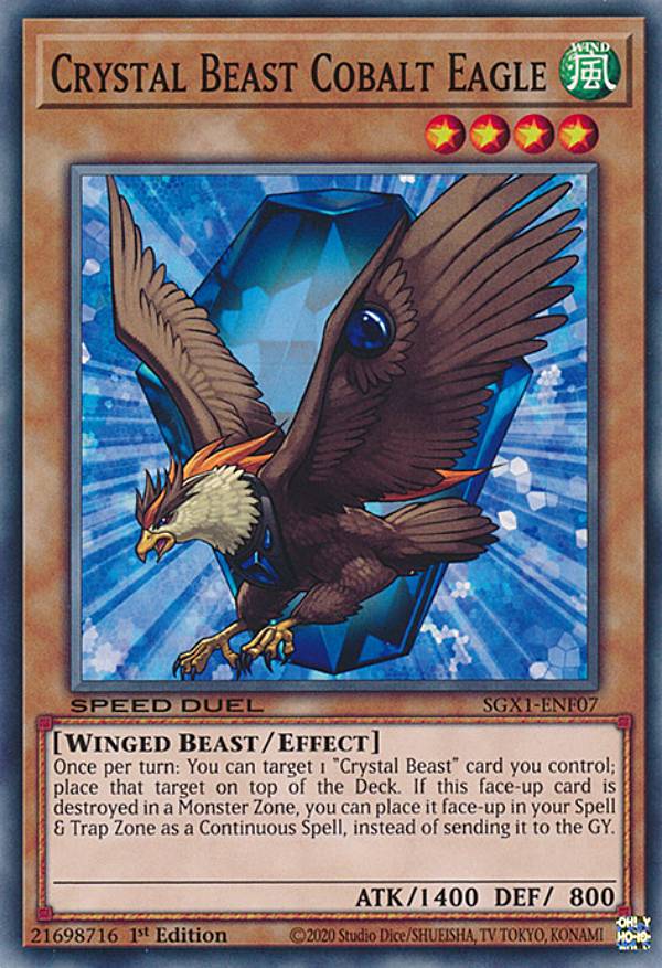 遊戯王 SGX1-ENF07 宝玉獣 コバルト・イーグル Crystal Beast Cobalt Eagle (英語版 1st Edition ノーマル) Speed Duel GX:Duel Academy Box