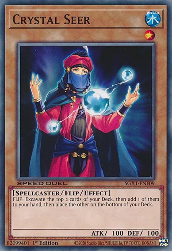 遊戯王 SGX1-ENF09 水晶の占い師 Crystal Seer (英語版 1st Edition ノーマル) Speed Duel GX:Duel Academy Box