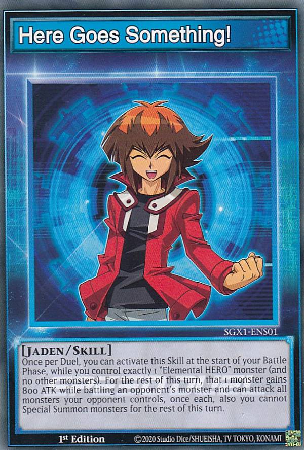 遊戯王 SGX1-ENS01 Here Goes Something (英語版 1st Edition ノーマル) Speed Duel GX：Duel Academy Box