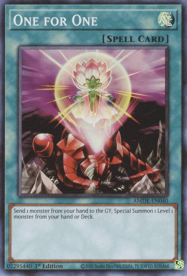遊戯王 AMDE-EN040 ワン・フォー・ワン One for One (英語版 1st Edition スーパーレア) Amazing Defenders