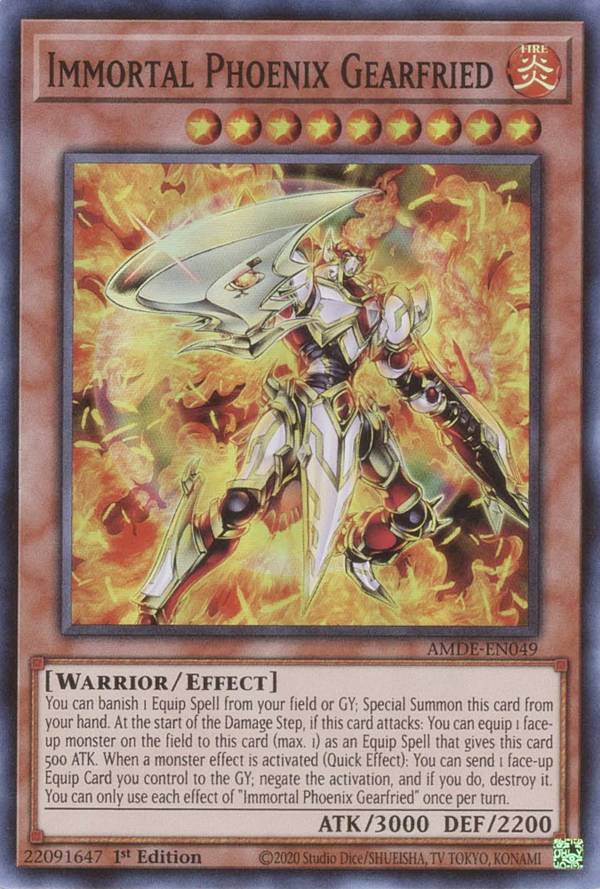 遊戯王 AMDE-EN049 ゴッドフェニックス・ギア・フリード Immortal Phoenix Gearfried (英語版 1st Edition スーパーレア) Amazing Defenders