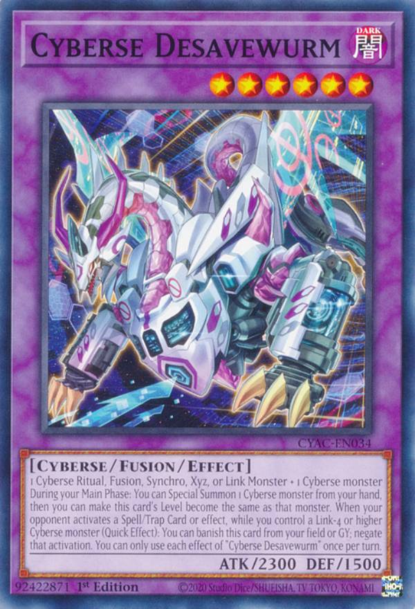 遊戯王 CYAC-EN034 サイバース・ディセーブルム Cyberse Desavewurm (英語版 1st Edition ノーマル) Cyberstorm Access