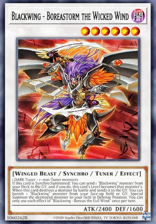 遊戯王 DABL-EN043 BF－魔風のボレアース Blackwing - Boreastorm the Wicked Wind (英語版 1st Edition スーパーレア) Darkwing Blast