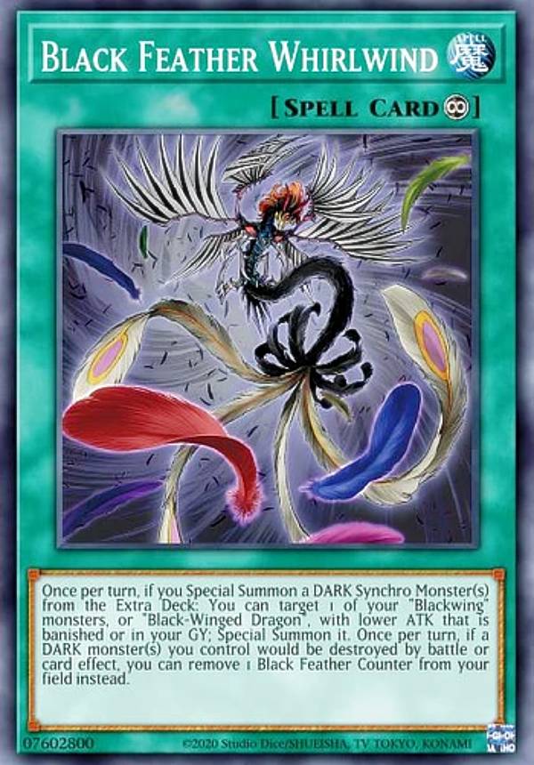 遊戯王 DABL-EN052 黒羽の旋風 Black Feather Whirlwind (英語版 1st Edition スーパーレア) Darkwing Blast
