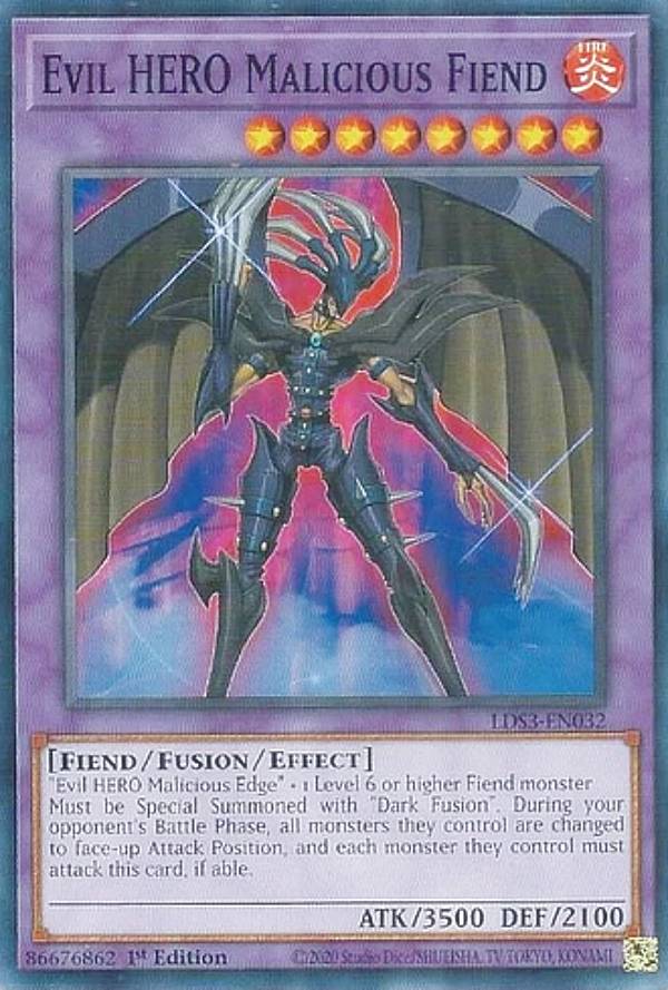 ͷ LDS3-EN032 EHERO ޥꥷ㥹ǥӥ Evil HERO Malicious Fiend (Ѹ 1st Edition Ρޥ) Legendary DuelistsSeason 3