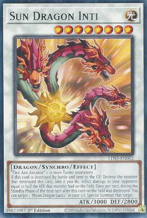 遊戯王 LDS3-EN052 太陽龍インティ Sun D