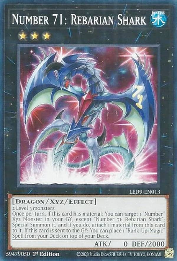 REALiZE ȥ쥫ۥӡŷԾŹ㤨ͷ LED9-EN013 No.71 Хꥢ󡦥㡼 Number 71: Rebarian Shark (Ѹ 1st Edition Ρޥ LEGENDARY DUELISTS:DUELS FROM THE DEEPפβǤʤ30ߤˤʤޤ