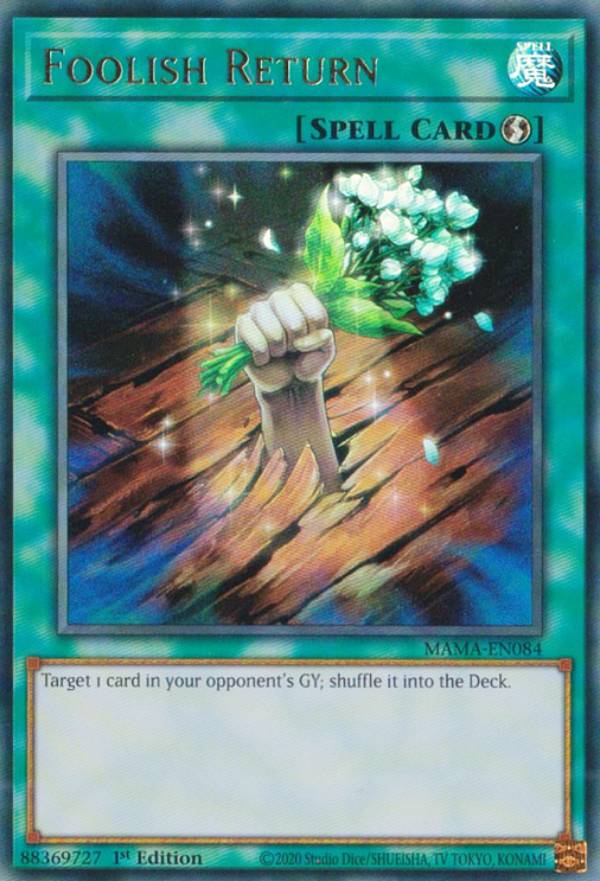遊戯王 MAMA-EN084 おろかな転生 Foolish Return (英語版 1st Edition ウルトラレア) Magnificent Mavens