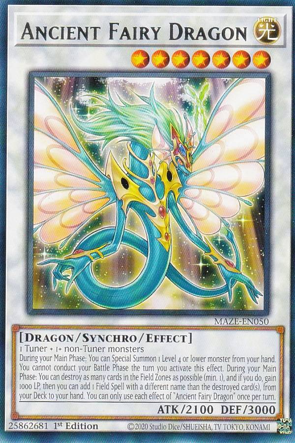 遊戯王 MAZE-EN050 エンシェント・フェアリー・ドラゴン Ancient Fairy Dragon (英語版 1st Edition レア) Maze of Memories