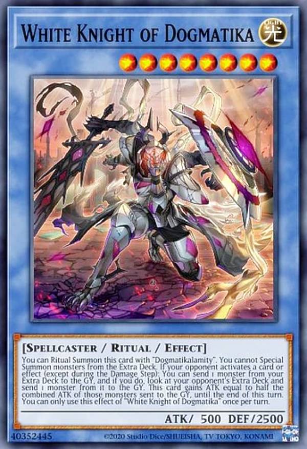 遊戯王 MP22-EN075 凶導の白騎士 White Knight of Dogmatika (英語版 1st Edition スーパーレア) 2022 Tin of the Pharaoh’s Gods Mega Pack