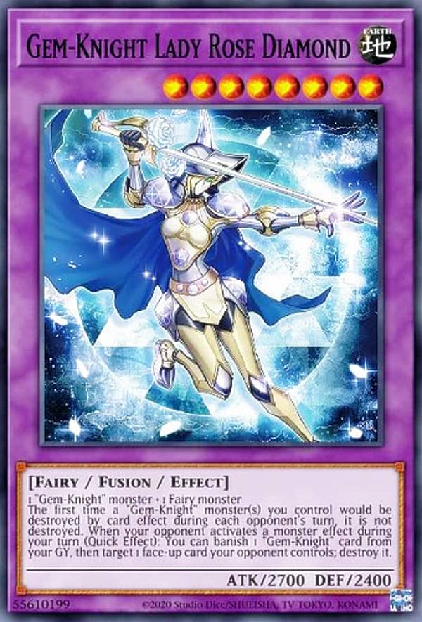 遊戯王 POTE-EN044 ジェムナイトレディ・ローズ・ダイヤ Gem-Knight Lady Rose Diamond (英語版 1st Edition スーパーレア) Power of the Elements