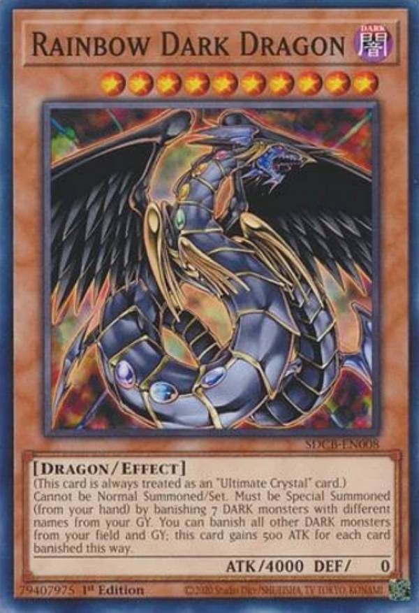 遊戯王 SDCB-EN008 究極宝玉神 レインボー・ダーク・ドラゴン Rainbow Dark Dragon (英語版 1st Edition ノーマル) Structure Deck：Legend of the Crystal Beasts