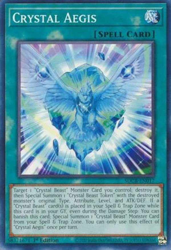 遊戯王 SDCB-EN017 宝玉の加護 Crystal Aegis (英語版 1st Edition ノーマル) Structure Deck:Legend of the Crystal Beasts