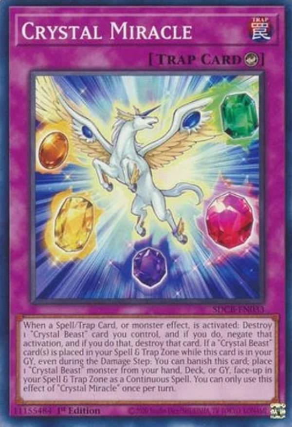 遊戯王 SDCB-EN033 宝玉の奇跡 Crystal Miracle (英語版 1st Edition ノーマル) Structure Deck：Legend of the Crystal Beasts