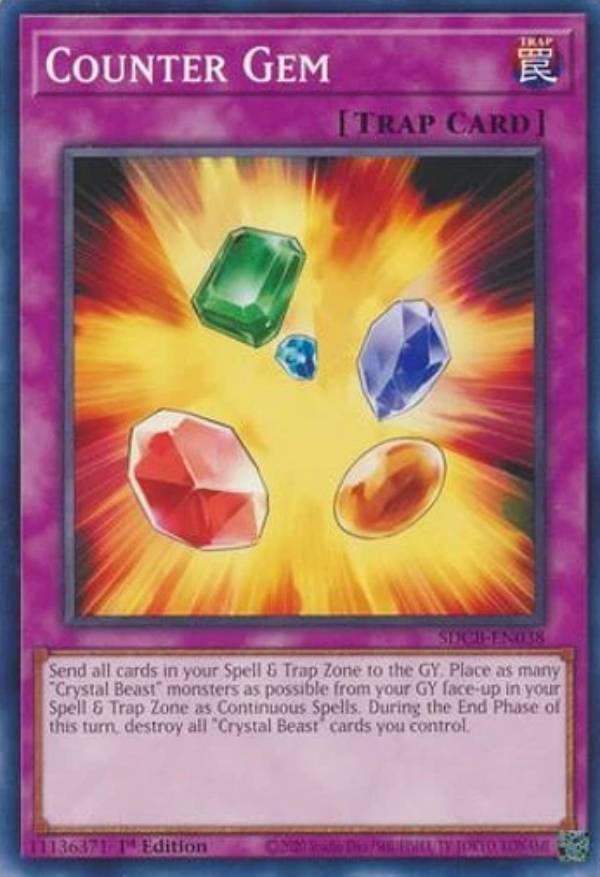 遊戯王 SDCB-EN038 カウンター・ジェム Counter Gem (英語版 1st Edition ノーマル) Structure Deck：Legend of the Crystal Beasts