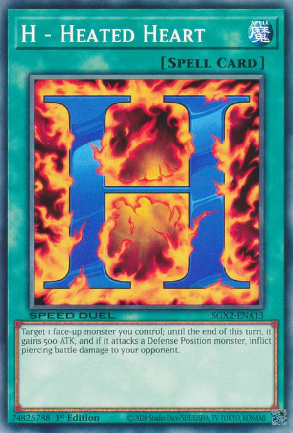遊戯王 SGX2-ENA13 H－ヒートハート H - Heated Heart (英語版 1st Edition ノーマル) Speed Duel GX：Midterm Paradox