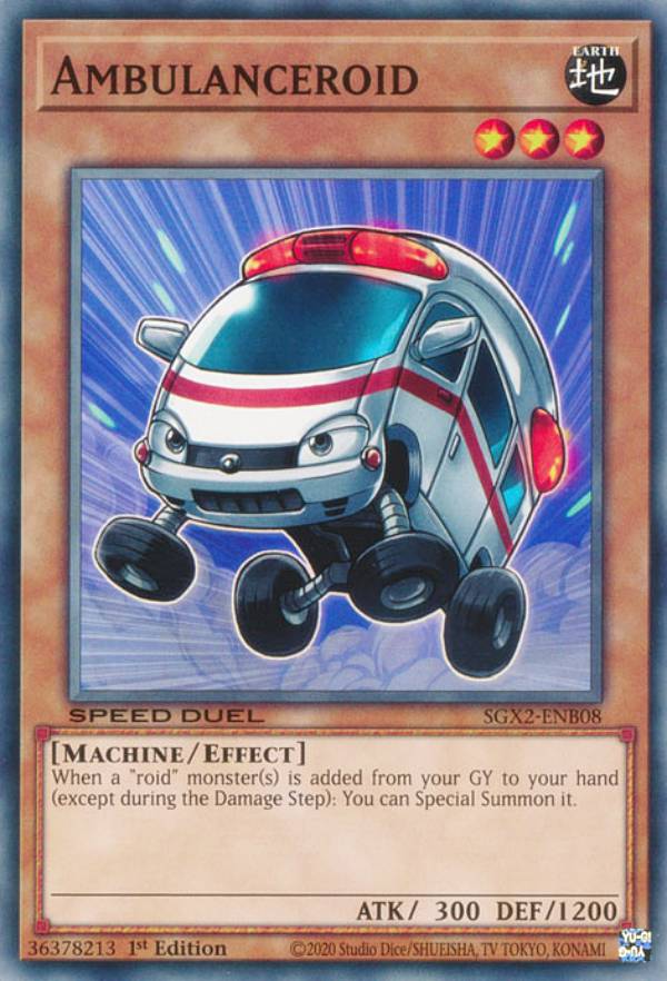 遊戯王 SGX2-ENB08 キューキューロイド Ambulanceroid (英語版 1st Edition ノーマル) Speed Duel GX:Midterm Paradox