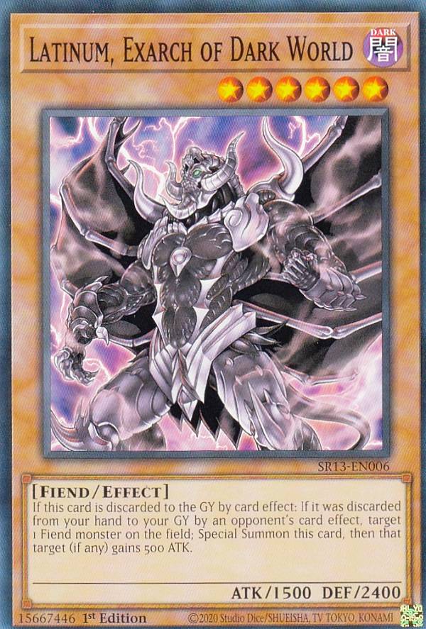 遊戯王 SR13-EN006 暗黒界の闘神 ラチナ Latinum, Exarch of Dark World (英語版 1st Edition ノーマル) Structure Deck: Dark World
