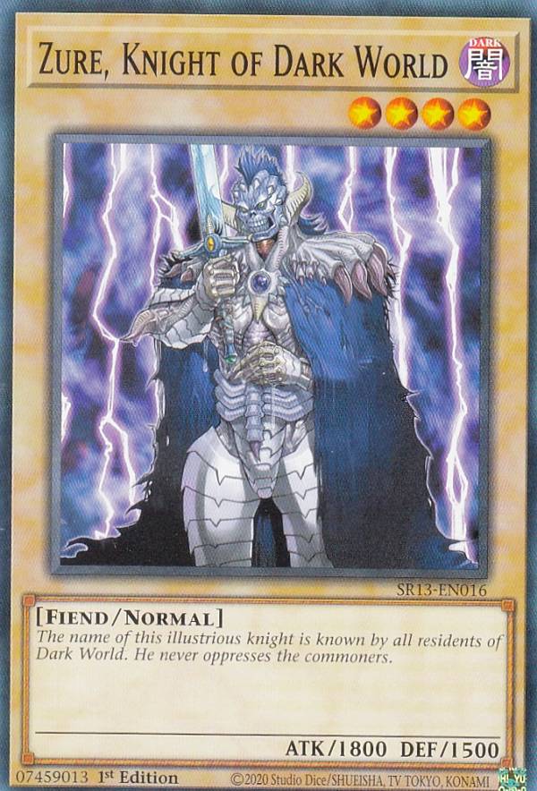 遊戯王 SR13-EN016 暗黒界の騎士 ズール Zure, Knight of Dark World (英語版 1st Edition ノーマル) Structure Deck: Dark World