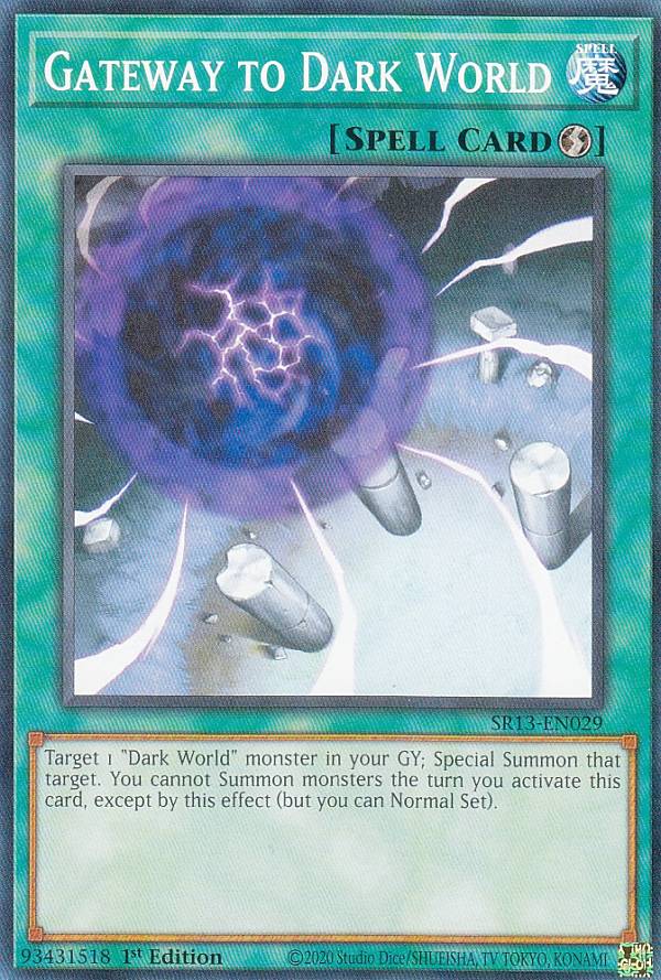 遊戯王 SR13-EN029 暗黒界に続く結界通路 Gateway to Dark World (英語版 1st Edition ノーマル) Structure Deck: Dark World