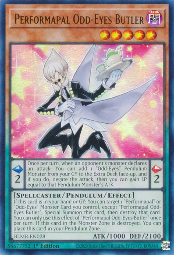 遊戯王 BLMR-EN028 EMオッドアイズ・バトラー Performapal Odd-Eyes Butler (英語版 1st Edition ウルトラレア) Battles of Legend：Monstrous Revenge