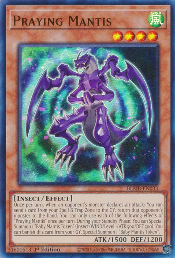 遊戯王 BLMR-EN033 プレイング・マンティス Praying Mantis (英語版 1st Edition ウルトラレア) Battles of Legend：Monstrous Revenge
