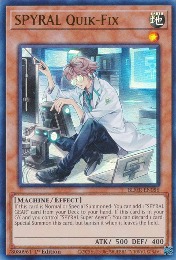 遊戯王 BLMR-EN056 SPYRAL－ジーニアス SPYRAL Quik-Fix (英語版 1st Edition ウルトラレア) Battles of Legend：Monstrous Revenge