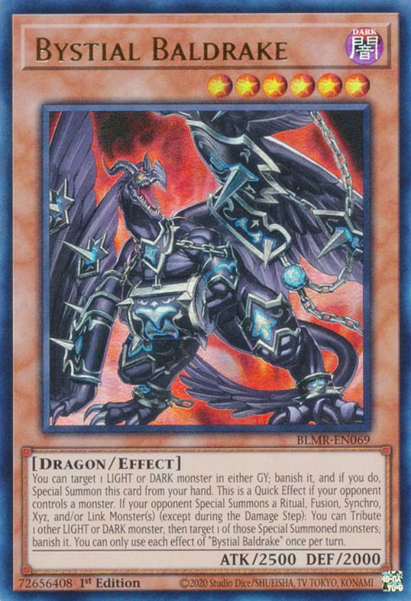 遊戯王 BLMR-EN069 深淵の獣バルドレイク Bystial Baldrake (英語版 1st Edition ウルトラレア) Battles of Legend：Monstrous Revenge