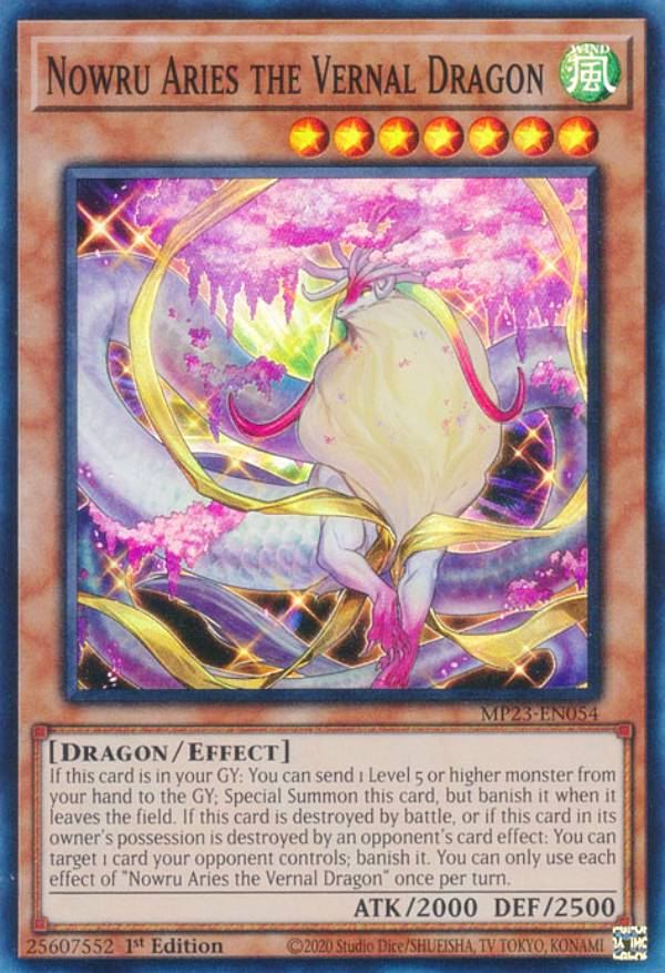 遊戯王 MP23-EN054 華信龍－ノウルーズ・エリーズ Nowru Aries the Vernal Dragon (英語版 1st Edition スーパーレア) 25th Anniversary Tin：Dueling Heroes