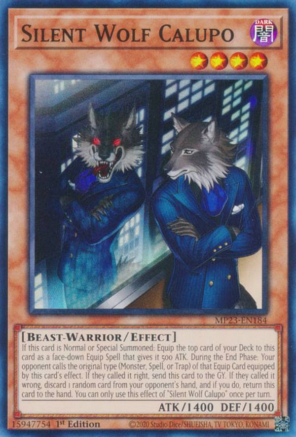 遊戯王 MP23-EN184 沈黙狼－カルーポ Silent Wolf Calupo (英語版 1st Edition スーパーレア) 25th Anniversary Tin：Dueling Heroes