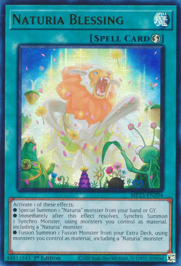 遊戯王 MP23-EN204 ナチュルの春風 Naturia Blessing (英語版 1st Edition ウルトラレア) 25th Anniversary Tin：Dueling Heroes