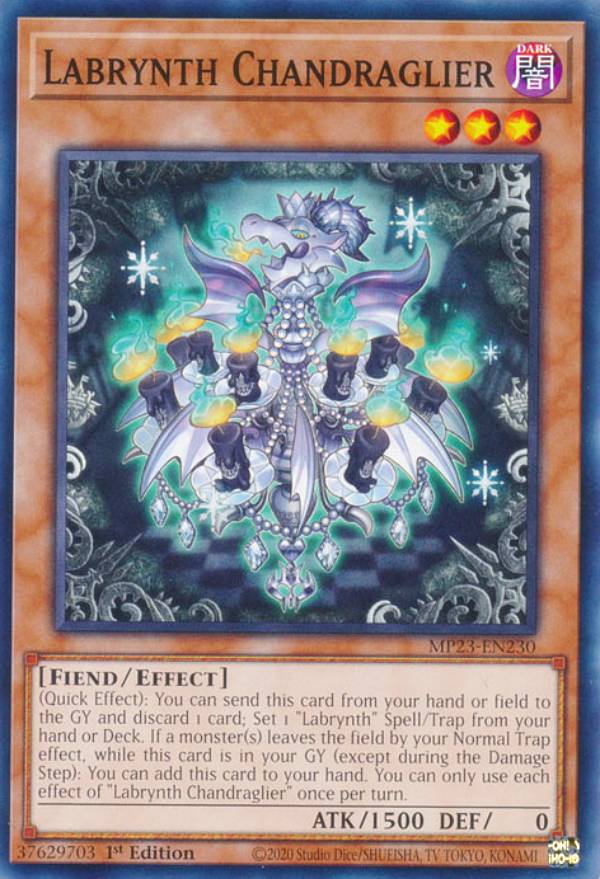 遊戯王 MP23-EN230 白銀の城の竜飾灯 Labrynth Chandraglier (英語版 1st Edition ノーマル) 25th Anniversary Tin：Dueling Heroes