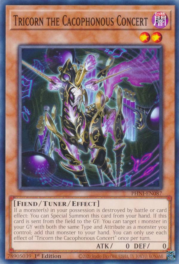 遊戯王 PHNI-EN087 Tricorn the Cacophonous Concert (英語版 1st Edition ノーマル) PHANTOM NIGHTMARE