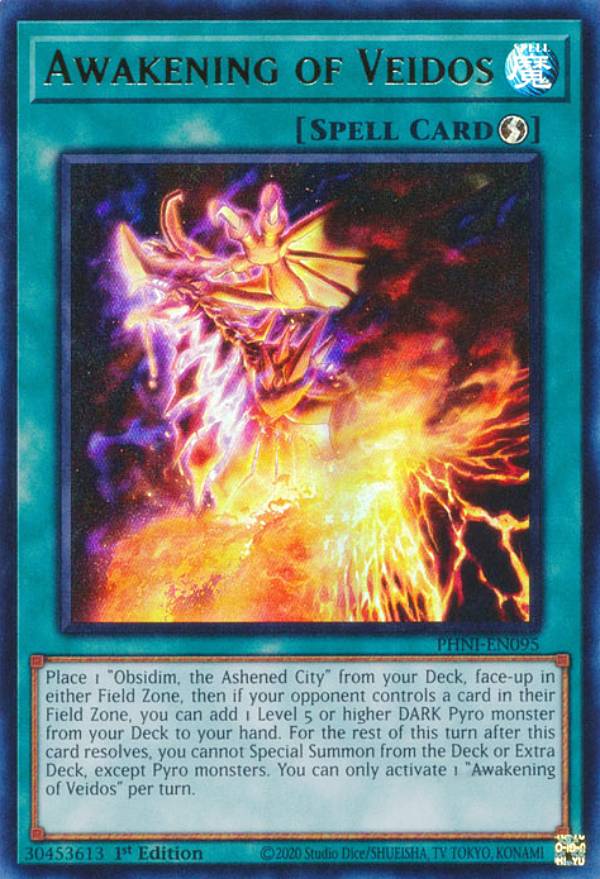遊戯王 PHNI-EN095 Awakening of Veidos (英語版 1st Edition ウルトラレア) PHANTOM NIGHTMARE