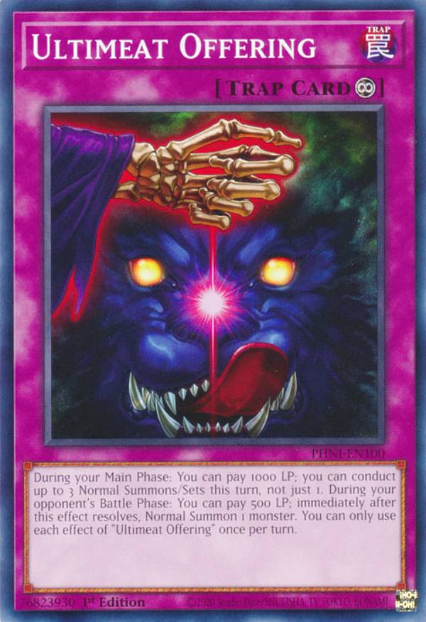 遊戯王 PHNI-EN100 血肉の代償 Ultimeat Offering (英語版 1st Edition ノーマル) PHANTOM NIGHTMARE